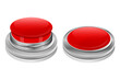 red circle push start stop button on white background vector design