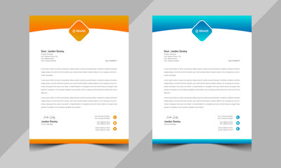 Wall Mural - Unique business letterhead template design