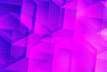 Wall Mural - light purple, pink vector template in hexagonal style.