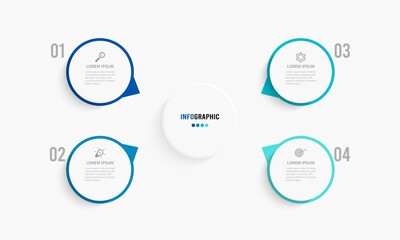 Wall Mural - Business data visualization. Process chart. Abstract elements of graph, diagram with steps, options, parts or processes. Vector business template for presentation. Creative concept for infographic.