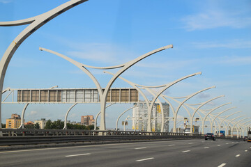 Russian highway in St. Petersburg, Russia