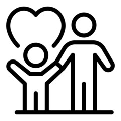 Sticker - Father love icon outline vector. Happy dad. Parent day