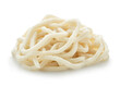 close up udon noodle isolated on white background with clipping path             