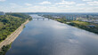 Nizhny Novgorod. View of the high bank of the Oka river	
