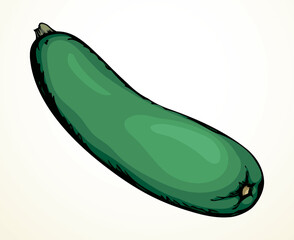 Canvas Print - Zucchini gourd. Vector drawing icon