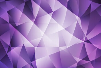 Wall Mural - light purple vector polygon abstract layout.