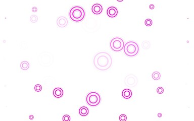 Wall Mural - light pink vector backdrop with dots.