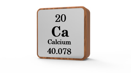 Wall Mural - 3d Calcium Element Sign. Stock İmage.	