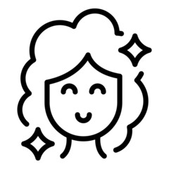 Sticker - Beauty client icon outline vector. Salon master. Spa center
