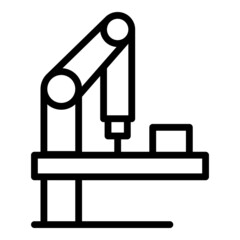 Wall Mural - Industrial robot icon outline vector. Industry arm. Factory hand
