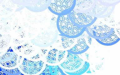 Wall Mural - light green vector blurred bubbles on abstract background with colorful gradient.
