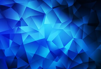 Wall Mural - dark blue vector abstract mosaic background.