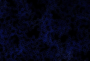 Wall Mural - dark blue vector background with forms of artificial intelligence.