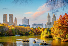 Central Park In Autumn  In Midtown Manhattan New York City