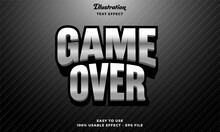 Game Over Editable Text Effect Template With Abstract Style Use For Business Brand And Company Logo 