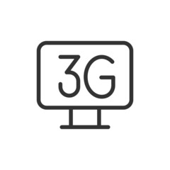 Poster - Thin line icon of 3g.