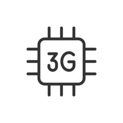 Poster - Outline design of 3g icon.