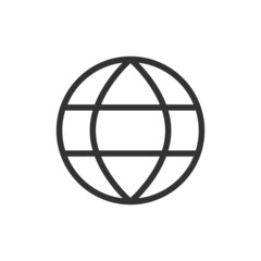 Poster - Vector globe line icon.