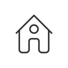 Sticker - Home minimal line icon.