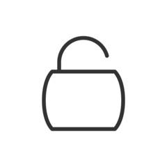 Canvas Print - Premium lock line icon for app, web and UI.