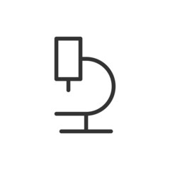 Canvas Print - Simple microscope line icon.