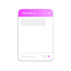 Wall Mural - Chatbot window example. Virtual assistant bot form. Life chat customer service template. Mobile messenger app interface. Vector illustration.