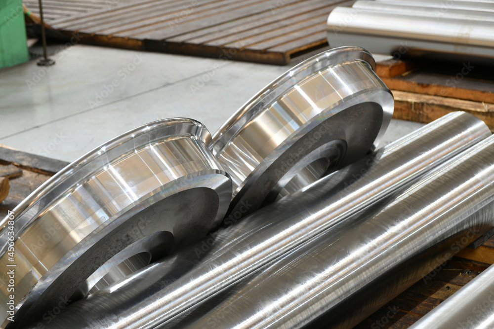 Wheelset after production on a CNC lathe. Stock Photo | Adobe Stock
