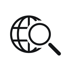 Web or global search icon design vector illustration