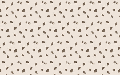 コーヒー豆の可愛いパターン背景素材、デザインペーパー、壁紙