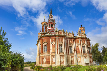 Wall Mural - Exterior of the orthodox Novo-Nikolsky Cathedral. Russian gothic of the early 19th century. Cultural heritage site. Mozhaysk, Russia