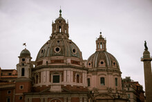Florence Church Cupolas On A Cloudy Day