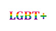 LGBT+ inscription, lesbian, gay, bisexual, transgender