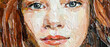 © Mariia - Close-up portrait of a girl. Oil painting on canvas.