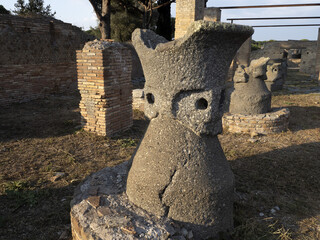 Wall Mural - silvanus wheat mill old ancient ostia archeological ruins