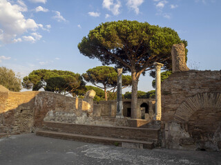 Wall Mural - old ancient ostia archeological ruins