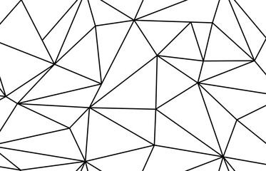 abstract polygon geometric line simple black and white minimal pattern texture background.vector ill