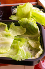 Sticker - Preparation of cabbage leaves for stuffed rolls