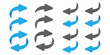 Flip over or turn. Back Arrow icon flat