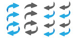 Fototapeta  - Flip over or turn. Back Arrow icon flat