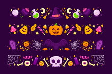 hand drawn halloween borders collection