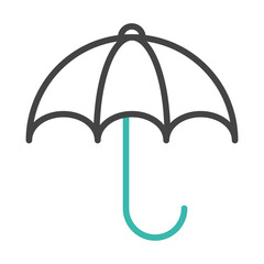 Canvas Print - umbrella protection line icon