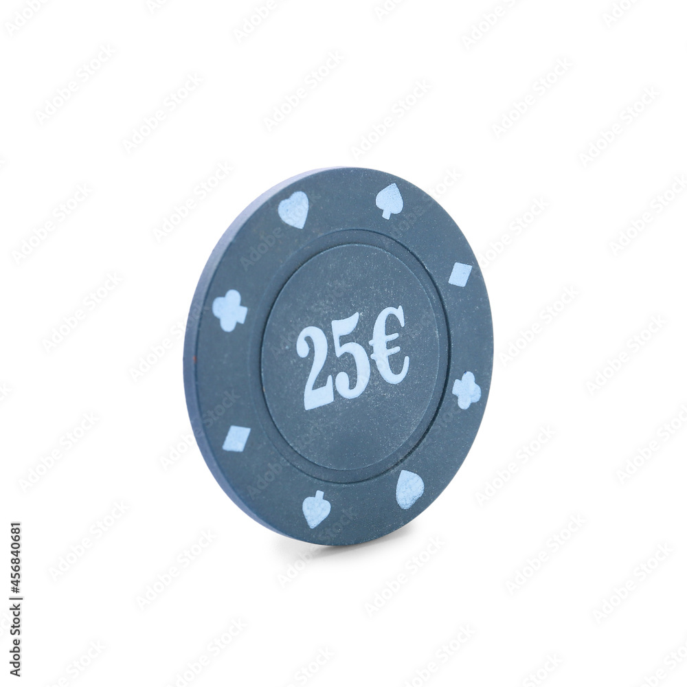 Poker chip isolated on white