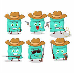 Poster - Cool cowboy black turtle beans cartoon character with a cute hat