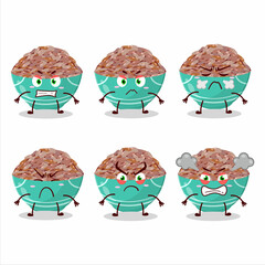 Sticker - Red cargo rice cartoon character with various angry expressions