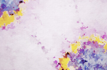 Wall Mural - Abstract flower pattern washi paper texture. Rough watercolor gradient pattern paper background.