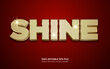Shine gold editable text style effect 
