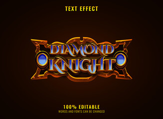 Sticker - rpg medieval diamond knight game logo title text effect