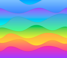 Poster - trendy abstract wave in vibrant colors