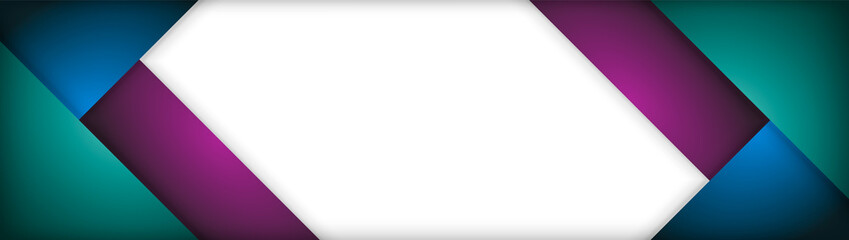 Leinwandbilder - Green turquoise and purple background vector overlap layer on white space for background design EPS10 vector