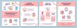 © IMG visuals icons - Effects of consumerism brochure template. Psychological problems. Flyer, booklet, leaflet print, cover design with linear icons. Vector layouts for presentation, annual reports, advertisement pages